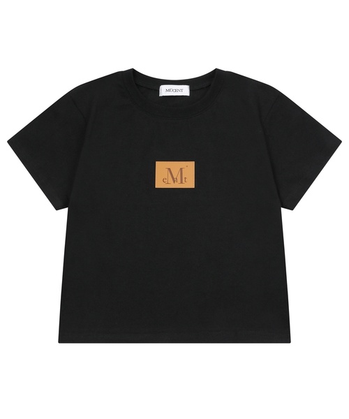MUCENT(ムセント)の「フリングシグネチャーレザーパッチ半袖Tシャツ男女共用(2カラー)(Tシャツ/カットソー・レディース・ホワイト/ブラック・SHORT/MEDIUM/LARGE)」の1枚目の写真