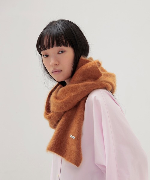 DRESSLAVE（ドレスレイブ）の「royal cashmere fluffy muffler(ロイヤルカシミヤマフラー)（マフラー・レディース・ブルー/ブラウン/レッド/ベージュ・FREE）」の14枚目の写真