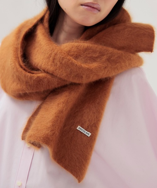 DRESSLAVE（ドレスレイブ）の「royal cashmere fluffy muffler(ロイヤルカシミヤマフラー)（マフラー・レディース・ブルー/ブラウン/レッド/ベージュ・FREE）」の15枚目の写真
