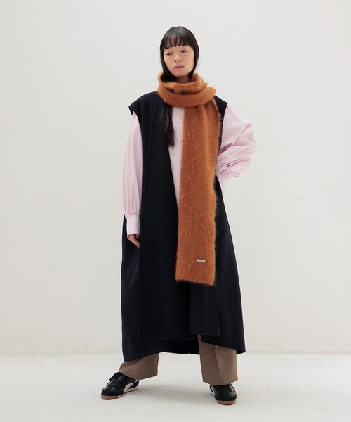 DRESSLAVE（ドレスレイブ）の「royal cashmere fluffy muffler(ロイヤルカシミヤマフラー)（マフラー・レディース・ブルー/ブラウン/レッド/ベージュ・FREE）」の16枚目の写真