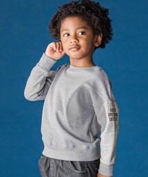 WASK | 円形切り替えBIG裏毛トレーナー(スウェット)