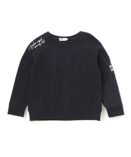 WASK（ワスク）の「円形切り替えBIG裏毛トレーナー（スウェット・キッズ・ブラック/グレー・140cm/150cm/160cm/130cm）」の7枚目の写真