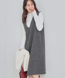 SHOO・LA・RUE | 【2点セット/洗える/S-LL】時短でコーデ決まる ジャンドレ＆リブインナー(ワンピース)