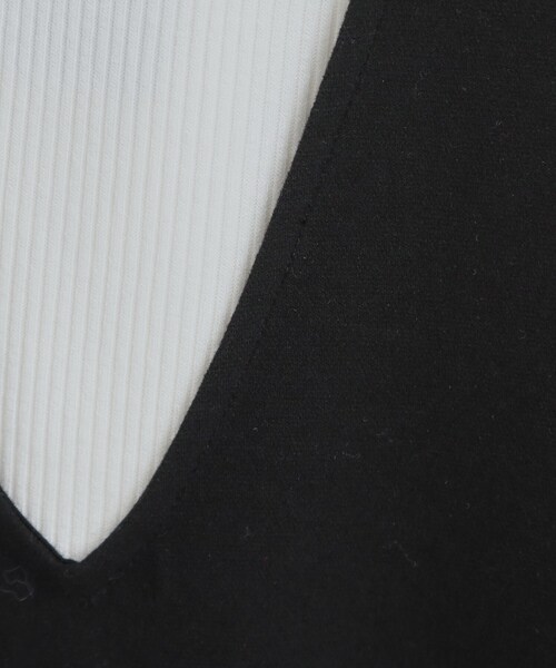 SHOO・LA・RUE(シューラルー)の「【2点セット/洗える/S-LL】時短でコーデ決まる ジャンドレ&リブインナー(ワンピース・レディース・ブラック/ベージュ系1/ブラック系3・03/02/01/04)」の10枚目の写真