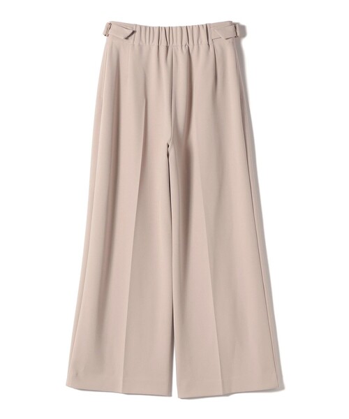 SHIPS Colors（シップス カラーズ）の「SHIPS Colors:〈手洗い可能〉ストレッチ ジョーゼット ワイドパンツ2◇（その他パンツ・レディース・ベージュ/ダークブルー・SMALL/MEDIUM）」の3枚目の写真