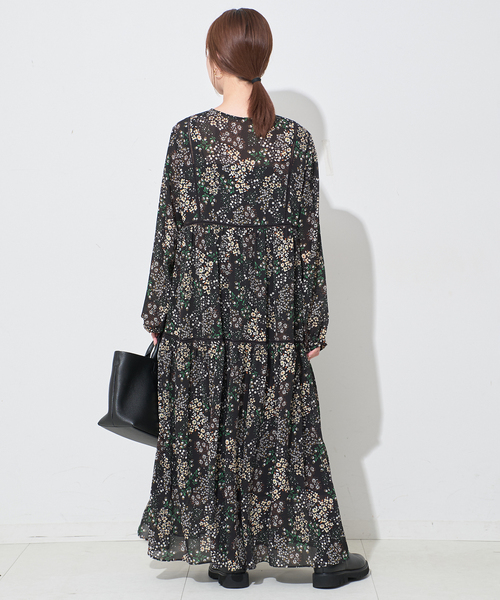 SLOBE IENA FLOWER PRINT ワンピース WEB限定/追加4》FLOWER PRINT ワンピース（ワンピース）｜SLOBE IENA