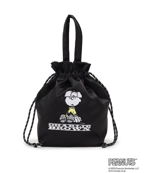 Dessin(デッサン)の「PEANUTSサテン巾着トートBAG(トートバッグ・レディース・ダークブラウン/ブラック・00)」の11枚目の写真