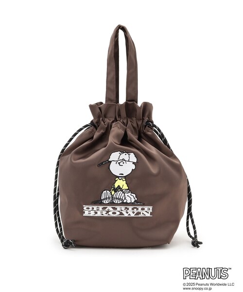 Dessin(デッサン)の「PEANUTSサテン巾着トートBAG(トートバッグ・レディース・ダークブラウン/ブラック・00)」の12枚目の写真