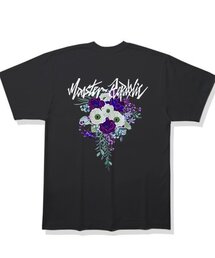ムーブメントフラワーラベンダーパープルTシャツブラック