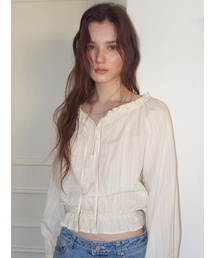 Cotton Lace Button Blouse, Cream
