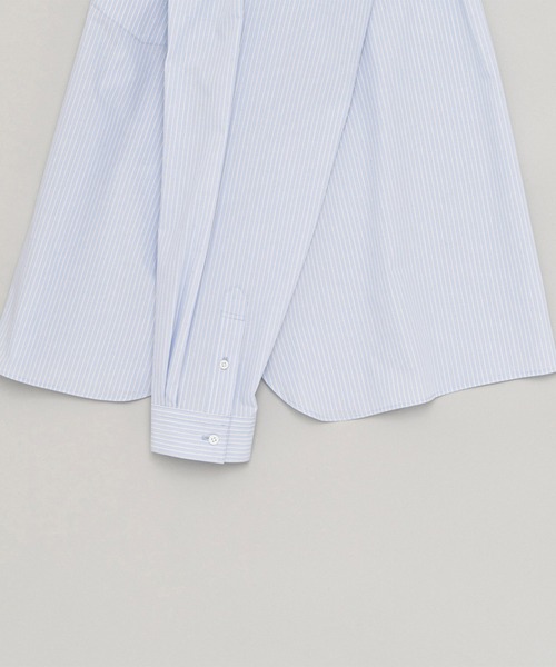 STILL BY HAND（スティルバイハンド）の「【STILL BY HAND】Regular collar stripe shirt（シャツ/ブラウス・メンズ・グレー/ブルー・46/48）」の6枚目の写真