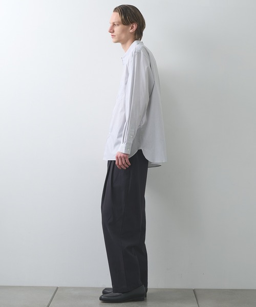 STILL BY HAND（スティルバイハンド）の「【STILL BY HAND】Regular collar stripe shirt（シャツ/ブラウス・メンズ・グレー/ブルー・46/48）」の12枚目の写真