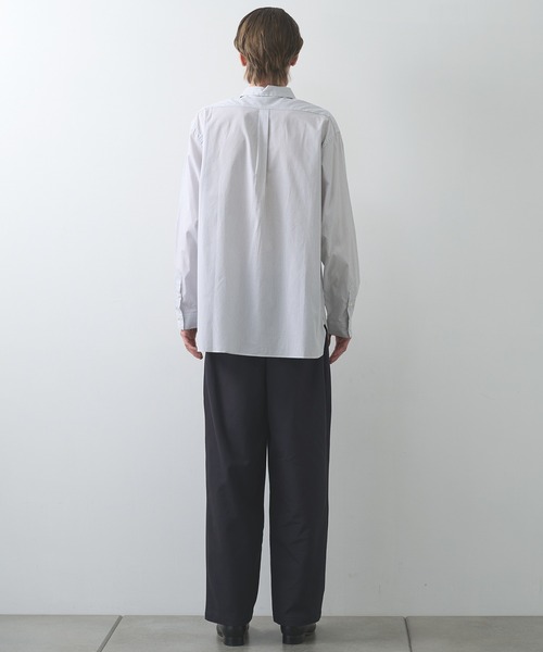 STILL BY HAND（スティルバイハンド）の「【STILL BY HAND】Regular collar stripe shirt（シャツ/ブラウス・メンズ・グレー/ブルー・46/48）」の13枚目の写真