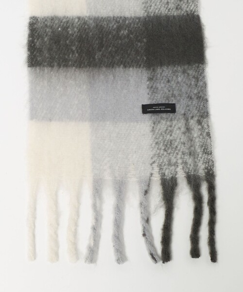 green label relaxing（グリーンレーベルリラクシング）の「GLR ブラッシュド ブロック マフラー（マフラー・メンズ・グレー系/パープル/ダークブラウン・FREE）」の5枚目の写真