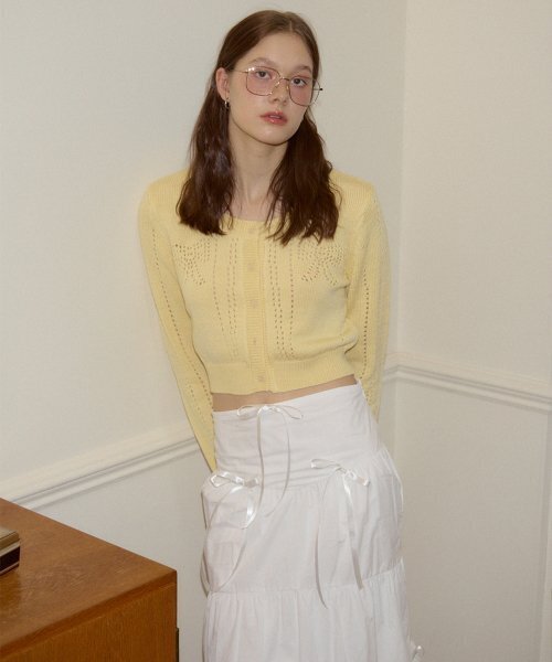 SALON DE YOHN(サロンドヨーン)の「Romantic Ribbon Long Skirt_ White(スカート・レディース・その他・MEDIUM/SMALL)」の3枚目の写真