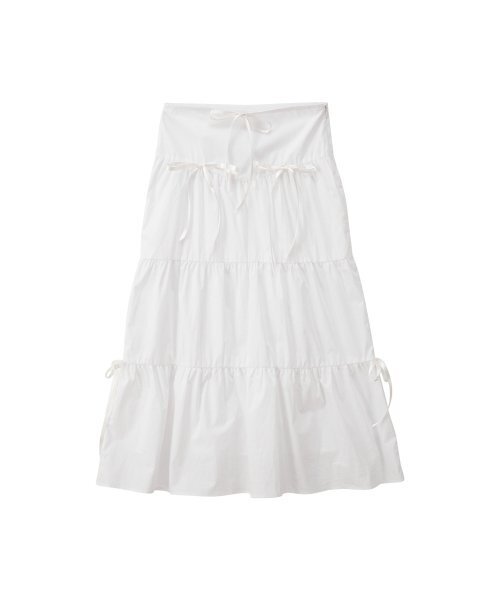SALON DE YOHN(サロンドヨーン)の「Romantic Ribbon Long Skirt_ White(スカート・レディース・その他・MEDIUM/SMALL)」の4枚目の写真