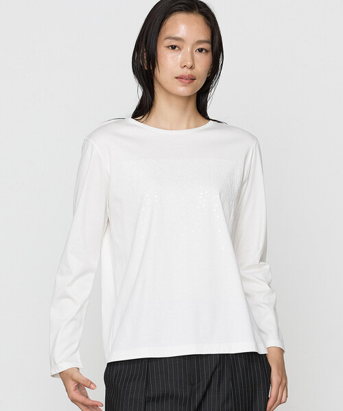 COMME CA(コムサ)の「〔 Sサイズ 〕 アルビニスタスムース プルオーバー(Tシャツ/カットソー・レディース・ホワイト・5号)」の1枚目の写真