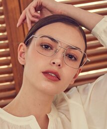 DAYWALKER（デイウォーカー）の「ジャイスレンズ 男女共用 ブルーライトカット ツーブリッジ メタル眼鏡 SMITH C14（メガネ）」