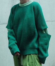 ELBOW STRIKERS SWEATER, KELLY GREEN
