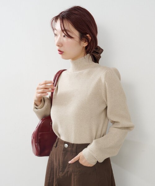 無地&ボーダー】ハイネックリブニット（ニット/セーター）｜Kastane