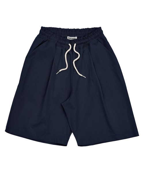 PAPERBOY(ペーパーボーイ)の「リネンバイオピンタックハーフパンツ-ネイビー(その他パンツ・レディース・その他・SMALL/MEDIUM/LARGE/X-LARGE)」の2枚目の写真