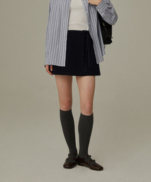 HOWUS（ホワス）の「WRAP MINI SKIRT (DARK NAVY)（スカート）」