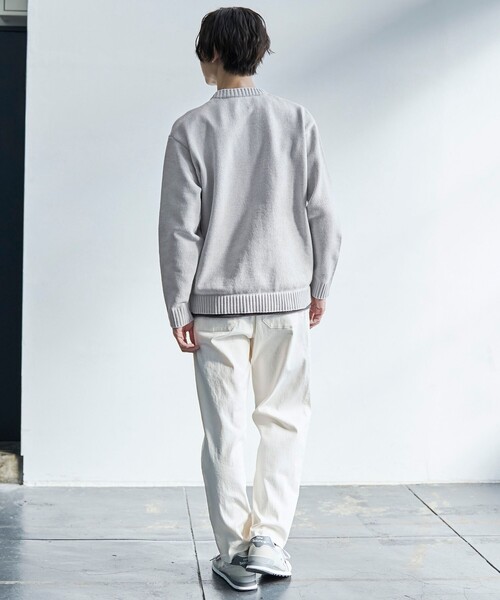 coen（コーエン）の「フェイクレイヤードモールニット（ニット/セーター・メンズ・ワイン/ライトグレー/ナチュラル/コバルトブルー・M/S/L/XL）」の6枚目の写真