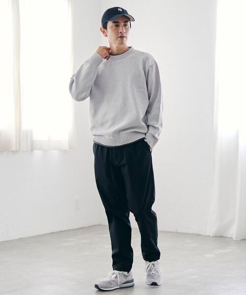 coen（コーエン）の「フェイクレイヤードモールニット（ニット/セーター・メンズ・ワイン/ライトグレー/ナチュラル/コバルトブルー・M/S/L/XL）」の11枚目の写真