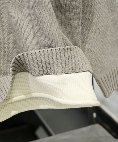 coen（コーエン）の「フェイクレイヤードモールニット（ニット/セーター・メンズ・ワイン/ライトグレー/ナチュラル/コバルトブルー・M/S/L/XL）」の15枚目の写真