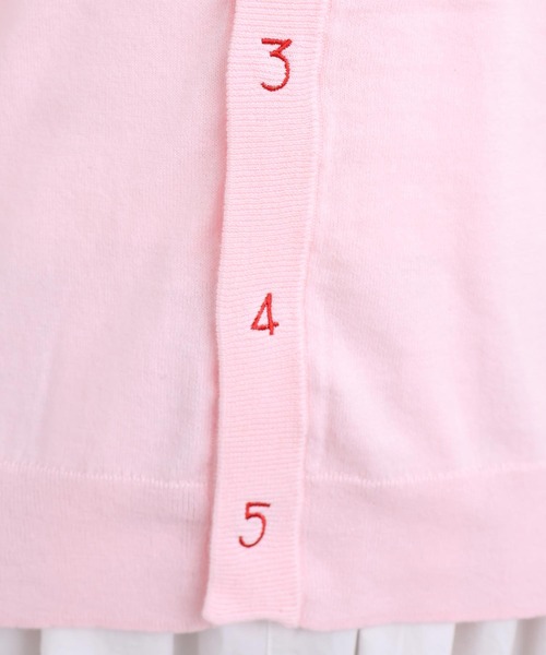 I am I in fact...（アイアムアイインファクト）の「コットン数字刺繍　Vカーディガン（カーディガン/ボレロ・レディース・イエロー/ピンク/サックスブルー/チャコールグレー/グレー・FREE）」の22枚目の写真