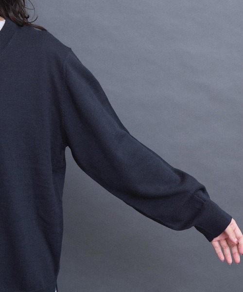 I am I in fact...（アイアムアイインファクト）の「コットン数字刺繍　Vカーディガン（カーディガン/ボレロ・レディース・イエロー/ピンク/サックスブルー/チャコールグレー/グレー・FREE）」の16枚目の写真