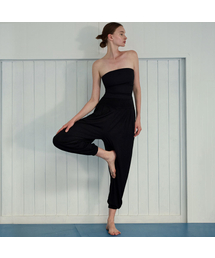 DEVIWEAR（デヴィウェア）の「女性 ヨガウェア DEVI-B0086-ブラック ピラティス レオリンダ ハーレムパンツ（その他パンツ）」