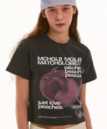 ピーチクロップTシャツ(ダークグレー)