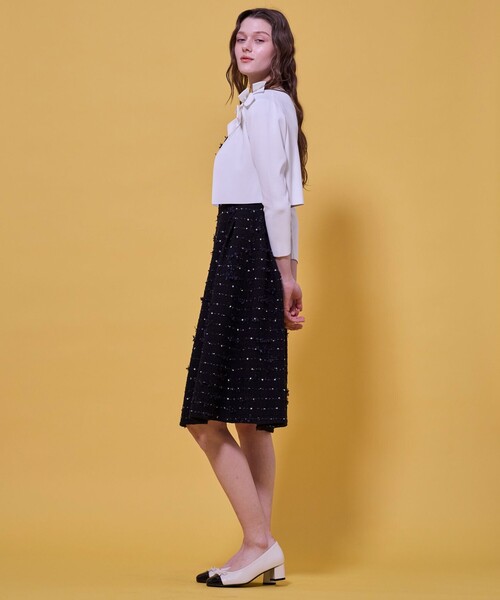 TOCCA（トッカ）の「ETERNAL RIBBON BOLERO ボレロ（カーディガン/ボレロ・レディース・アイボリー系/ピンク系/ブラック系・SMALL/MEDIUM）」の21枚目の写真
