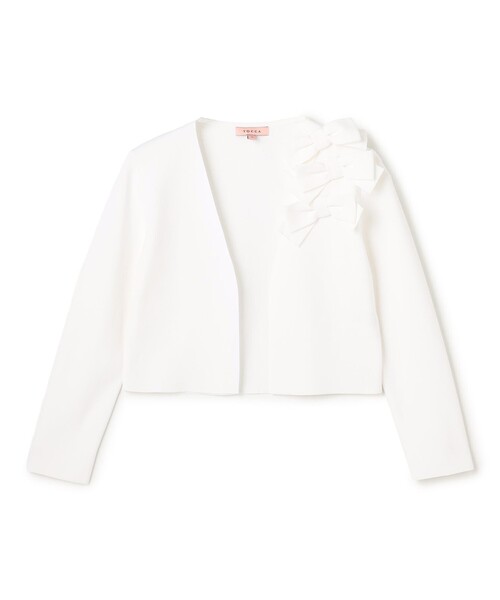 TOCCA（トッカ）の「ETERNAL RIBBON BOLERO ボレロ（カーディガン/ボレロ・レディース・アイボリー系/ピンク系/ブラック系・SMALL/MEDIUM）」の12枚目の写真