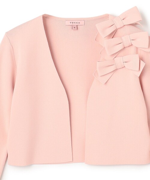 TOCCA（トッカ）の「ETERNAL RIBBON BOLERO ボレロ（カーディガン/ボレロ・レディース・アイボリー系/ピンク系/ブラック系・SMALL/MEDIUM）」の8枚目の写真