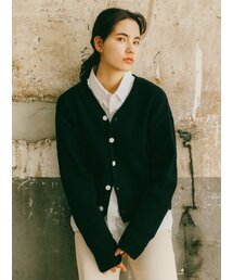 ESN（イーエスエヌ）の「ソフトブークルカーディガンネイビー（カーディガン/ボレロ）」