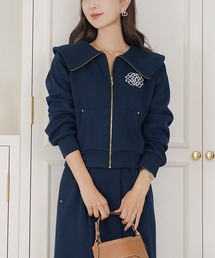 le reve vaniller（ル レーヴ ヴァニレ）の「裏起毛 襟付き ジップアップ スウェット le reve vaniller（スウェット）」