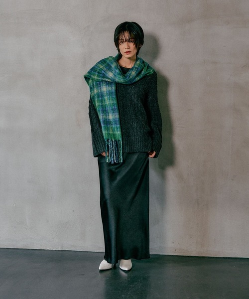 LEPSIM（レプシィム）の「3.5ゲージ柄編みルーズプルオーバー　611368（ニット/セーター・レディース・レッド/グレー/アイボリー/ライトグリーン・FREE）」の6枚目の写真