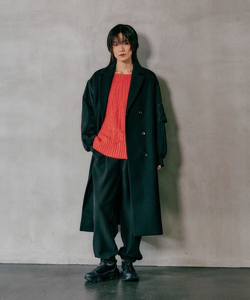 LEPSIM（レプシィム）の「3.5ゲージ柄編みルーズプルオーバー　611368（ニット/セーター・レディース・レッド/グレー/アイボリー/ライトグリーン・FREE）」の13枚目の写真