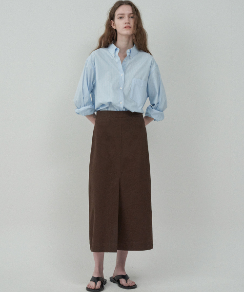 MOTT(モット)の「オータムベーシックスリットスカート-Brown(スカート・レディース・その他・MEDIUM/SMALL)」の3枚目の写真