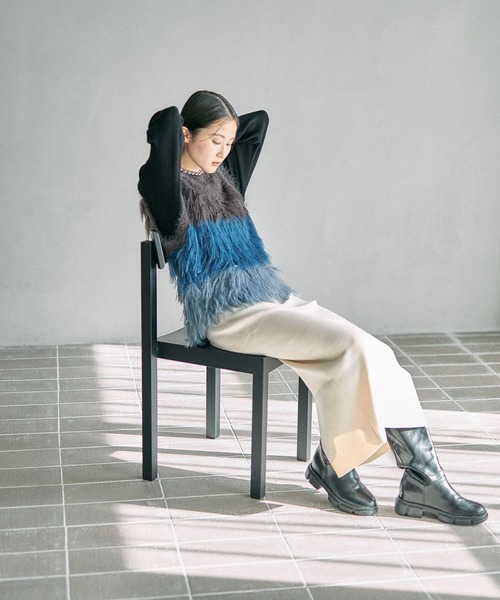 LEPSIM(レプシィム)の「5ゲージシャギーMIXベスト 611427(ベスト・レディース・ブルー/ブラウン/グレー・FREE)」の16枚目の写真