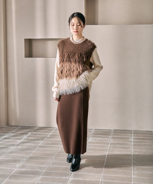 LEPSIM(レプシィム)の「5ゲージシャギーMIXベスト 611427(ベスト・レディース・ブルー/ブラウン/グレー・FREE)」の22枚目の写真