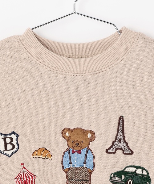 petit main（プティマイン）の「くまモチーフトレーナー（スウェット・キッズ・グリーン/キナリ/ネイビー・110cm/100cm/120cm/130cm/80ｃｍ/90cm）」の12枚目の写真