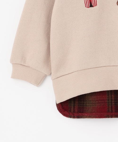 petit main（プティマイン）の「くまモチーフトレーナー（スウェット・キッズ・グリーン/キナリ/ネイビー・110cm/100cm/120cm/130cm/80ｃｍ/90cm）」の10枚目の写真