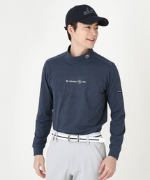 メランジボーダーモックネックT