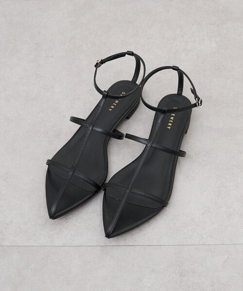 SHENERY(シーナリー)の「ポインテッドサンダル(サンダル・レディース・ブラック/ホワイト・37/36/38)」の10枚目の写真