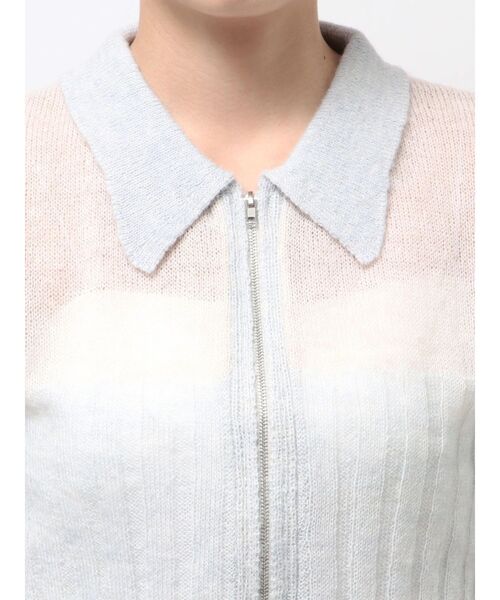 CALNAMUR（カルナムール）の「フロントジップバイカラーニット（ニット/セーター・レディース・ライトブルー/ピンク/イエロー・FREE）」の14枚目の写真