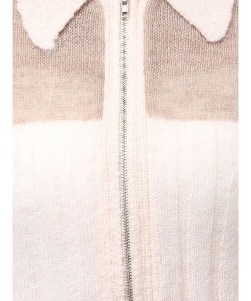 CALNAMUR（カルナムール）の「フロントジップバイカラーニット（ニット/セーター・レディース・ライトブルー/ピンク/イエロー・FREE）」の20枚目の写真