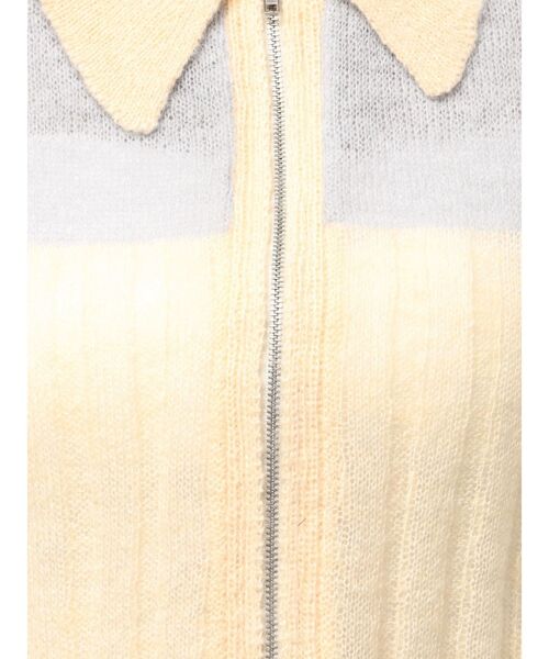 CALNAMUR（カルナムール）の「フロントジップバイカラーニット（ニット/セーター・レディース・ライトブルー/ピンク/イエロー・FREE）」の21枚目の写真